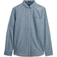 Superdry Superdrytil mænd. M4011037A Klassisk Oxford-skjorte grøn (XL), Casual, Bomuld, Lange ærmer