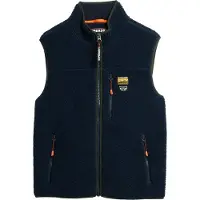 Superdry Superdrytil mænd. M5012159A Fleece vest Outdoor marineblå (M), Casual, Polyester