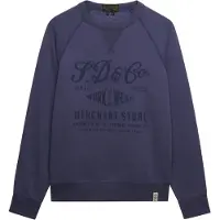 Superdry Superdrytil mænd. M2014474A Merchant Vintage Print navy sweatshirt (M), Casual, Bomuld, Blå