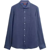Superdry Superdrytil mænd. M4011054A Skjorte Vacation marineblå (XL), Casual, Linned, Lange ærmer