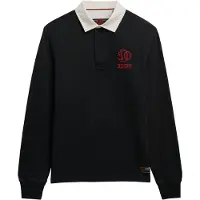 Superdry Superdrytil mænd. M6010916A Vintage Athletic Rugby navy polo shirt (M), Casual, Bomuld, Lange ærmer, Blå
