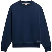 Superdry Superdrytil kvinder. W2012185A Essential Logo-sweatshirt i marineblå (L), Casual, Bomuld