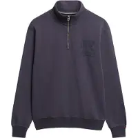 Superdry Superdrytil mænd. M2014089A Sweatshirt Athletic Ess Half Zip grå (XL), Casual, Bomuld, Korte ærmer