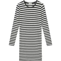 Mads nørgaard Kjole - Rib - Stripe Dubina - Sort/Vanilla Ice - - 16 år (176) - Kjole