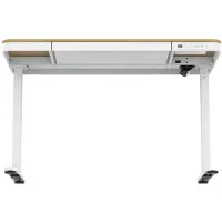 ActiveJet skrivebord med elektrisk højdejustering 140x70 ET119W-C hvid/eg, Hvid, Træ, 45 kg, 725 - 1225 mm, Træ, Rektangulær form, Stål