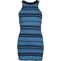 Superdry Superdrytil kvinder. W8011412A Vintage Stripe Racer logo kjole blå (XS), Casual, Uden ærmer/stropper, Økologisk bomuld, Bæredygtig