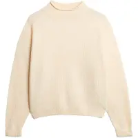 Superdry Superdrytil kvinder. W6110649A Mock beige jumper (M), Casual, Akryl