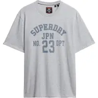Superdry Superdrytil mænd. M1012176A Athletic Essential T-shirt grå (3XL), Casual, Bomuld, Korte ærmer