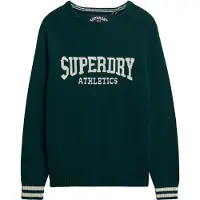 Superdry Superdrytil kvinder. W6110629A Intarsia-trøje grøn (M), Casual, Bomuld