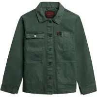 Superdry Superdrytil kvinder. W5011991A Arbejdsjakke grøn (M), Casual, Bomuld