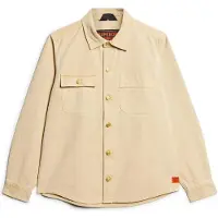 Superdry Superdrytil mænd. M4010826A Surplus beige lærredsovertrøje (XXL), Casual, Bomuld, Lange ærmer