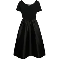 Superdry Superdrytil kvinder. W8011999A Sort LBD vævet mix kjole (S), Casual, Polyester, Korte ærmer