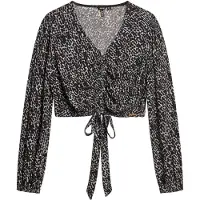Superdry Vintage Tie Front Langærmet Bluse