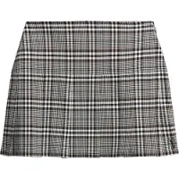 Superdry Superdrytil kvinder. W7210239A Vintage plisseret mininederdel i tweed, sort (XL), Casual, Polyester