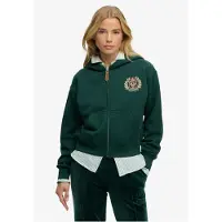 Superdry Superdrytil kvinder. W2012590A Country Club Ziphood grøn (L), Casual, Bomuld