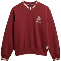 Superdry Superdrytil kvinder. W2012379A Rød Country Club Loose-sweatshirt (S), Casual, Bomuld, Lange ærmer