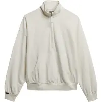 Superdry Superdrytil kvinder. W2012386A Sweatshirt med halv lynlås Studios Half knækket hvid (M), Casual, Bomuld