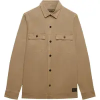 Superdry Superdrytil mænd. M4011143A Militærbeige skjorte (XL), Casual, Lange ærmer, Stof