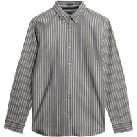 Superdry Superdrytil mænd. M4011037A Klassisk Oxford skjorte marineblå striber (XXL), Casual, Bomuld, Lange ærmer