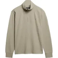 Superdry Superdrytil mænd. M2014342A Sweatshirt med halv lynlås RIB beige (XXL), Casual, Bomuld