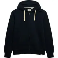 Superdry Superdrytil mænd. M2014470A Monogram marineblå hættetrøje med lynlås (M), Casual, Bomuld