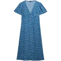Superdry Print Button Tea Kortærmet Midi-kjole