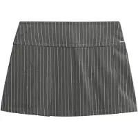 Superdry Pinstripe Pleat Mini Kort Nederdel