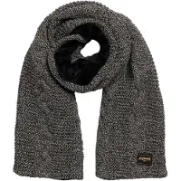 Superdry Superdrytil kvinder. W9310068A Sort strikket tørklæde med snoninger (OSFA), Casual, Klassisk, Polyester