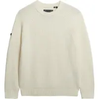 Superdry Superdrytil mænd. M6110696A Chunky Raglan vintertrøje i beige (XXL), Casual, Polyester, Bæredygtig