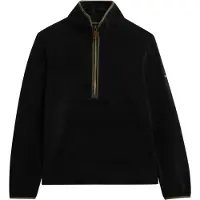 Superdry Superdrytil kvinder. W2012337A Estate Fleece Half Zip Fleece sort (L), Casual, Genanvendt polister, Bæredygtig