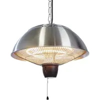 NSH Nordic Terrassevarmer 1500W lofthængt HORTUS, sølv (211-305)