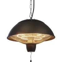NSH Nordic Terrassevarmer 1500W lofthængt HORTUS, sort (211-306)