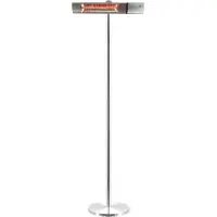 NSH Nordic Terrassevarmer 500/1000/1500W gulvmodel, remote, RGT HORTUS, sølv (211-411)
