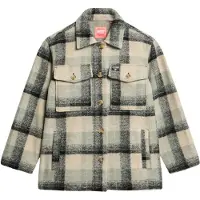 Superdry Superdrytil kvinder. W4010448A Tyk uforet beige skjorte (XS), Casual, Polyester, Lange ærmer