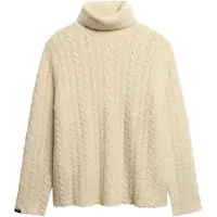 Superdry Superdrytil kvinder. W6110662A Rullebeige trøje (XS), Casual, Nylon