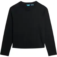 Superdry Superdrytil kvinder. W6012253A T-shirt Essential Logo sort (S), Casual, Bomuld, Lange ærmer