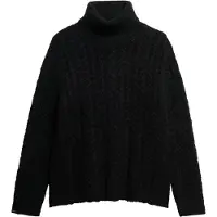 Superdry Superdrytil kvinder. W6110662A Jumper Roll sort (M), Casual, Nylon