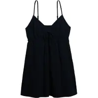 Superdry Superdrytil kvinder. W8011958A Minikjole med stropper tekstureret marineblå (XS), Casual, Bomuld, Uden ærmer/stropper