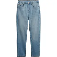 Superdry Superdrytil kvinder. W7011263A Jeans High Rise Mom blå (26/32), Casual, Bomuld, Denim