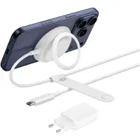 Belkin UltraCharge 25w Qi2 Pad with kickstand - White