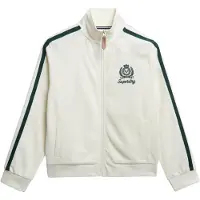 Superdry Superdrytil kvinder. W2012384A Country Club Track Top-jakke off-white (14), Hvid, Casual, Bomuld