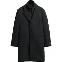 Superdry Superdrytil mænd. M5011970A Skræddersyet 2-i-1 byfrakke sort (M), Casual, Bomuld