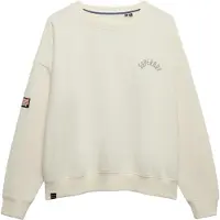 Superdry Superdrytil kvinder. W2012446A Athletic Relaxed Printed Crew Sweatshirt off-white (L), Beige, Casual, Bomuld