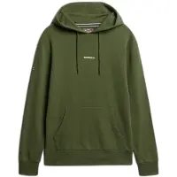 Superdry Superdrytil mænd. M2014372A Grøn Plain hættetrøje (S), Casual, Bomuld
