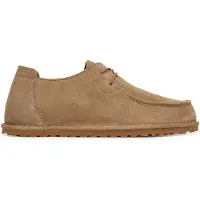 Birkenstock Birkenstocktil mænd. 1034384 Utti Lace lædersko (Regular Fit) taupe (44), Fast, Ruskind, Blonder, Casual, Gråt