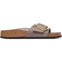Birkenstock Birkenstocktil kvinder. 1032935 Sandaler Madrid Big Buckle (Smal pasform) taupe (42), Fast, Ingen, Casual, Gråt