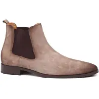 Suitable Chelsea-støvle i beige ruskind Beige Taupe måle
