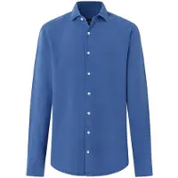 Hackett London Hackett Londontil mænd. HM3010765 Gmd Texture-skjorte, blå (S), Casual, Klassisk, Lange ærmer, Lyocell