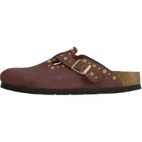 Birkenstock Pantoletter 'Boston Rivet' bordeaux