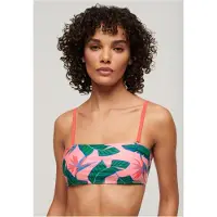 Superdry Superdrytil kvinder. W3010398A Tropisk pink bandeau-bikinitop (XS), Badetøj, Genanvendt polister, Bæredygtig